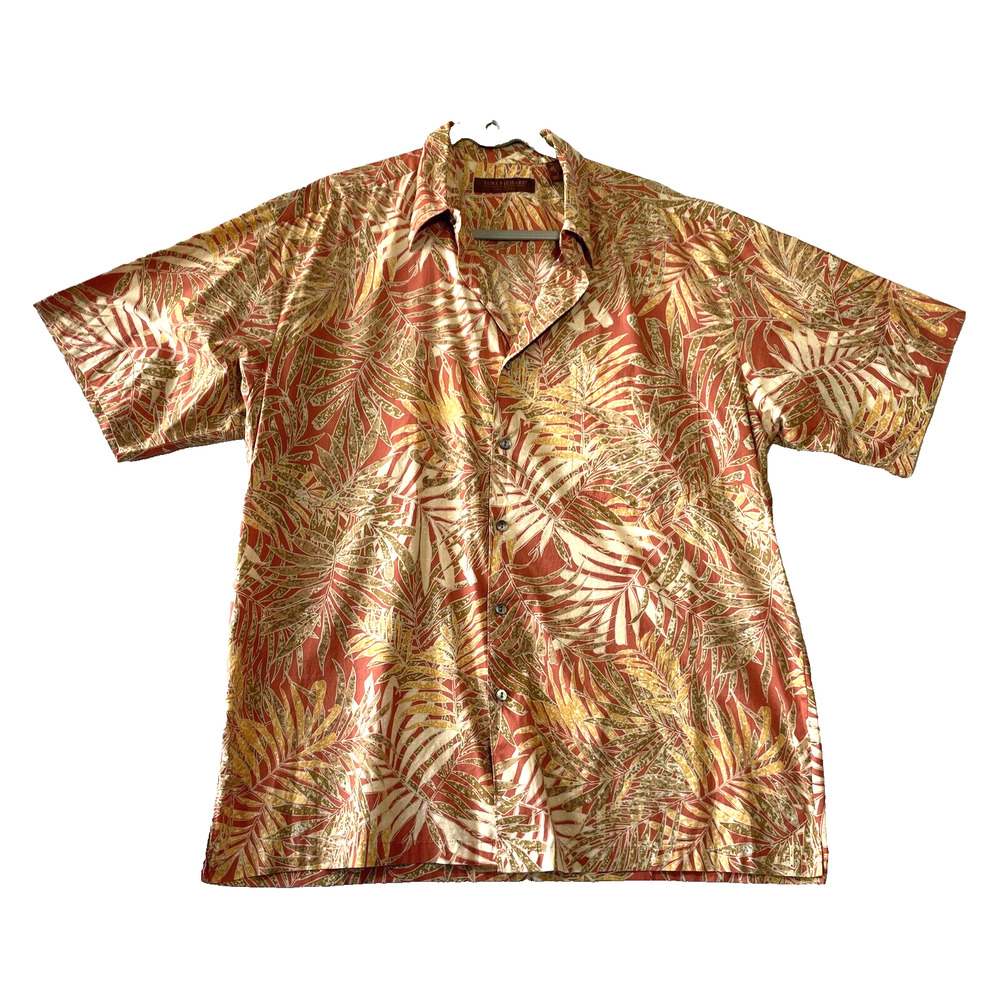 Tori Richard Honolulu Mens Hawaiian Shirt Short Sleeve Button Down Size Large
